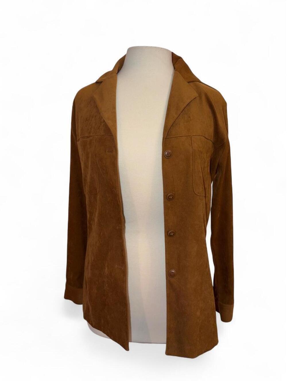Vintage Y2K Compagnie Internationale Express Faux Suede Shirt Jacket – Size M